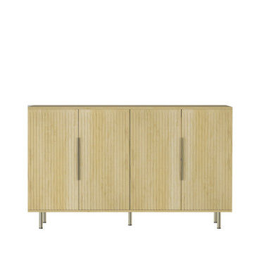 Wood Modern Buffet Cabinet With Storage & Adjustable Shelves